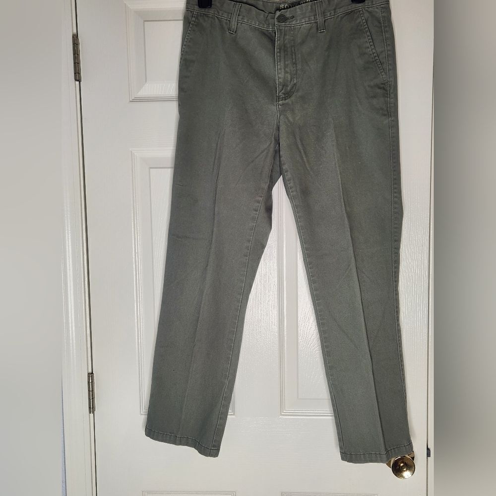 SONOMA Life + Style Straight Fit Smoke Gray Men's Casual Pants 33"W x 30"